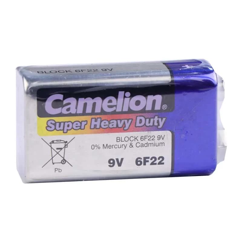 باتری کتابی Camelion Super Heavy Duty 9V شیرینک — تصویر ۲