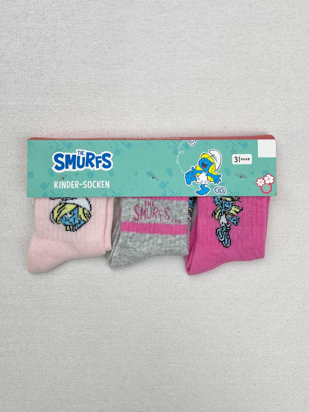 جوراب دخترانه ساق متوسط The Smurfs (پک 3 جفتی) کد A3913 — تصویر ۴