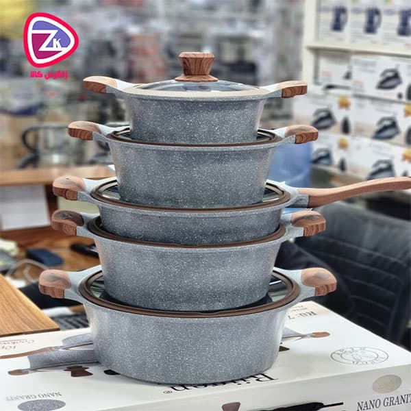سرویس قابلمه ۱۰ پارچه روگن مدل RU-7010 — تصویر ۷