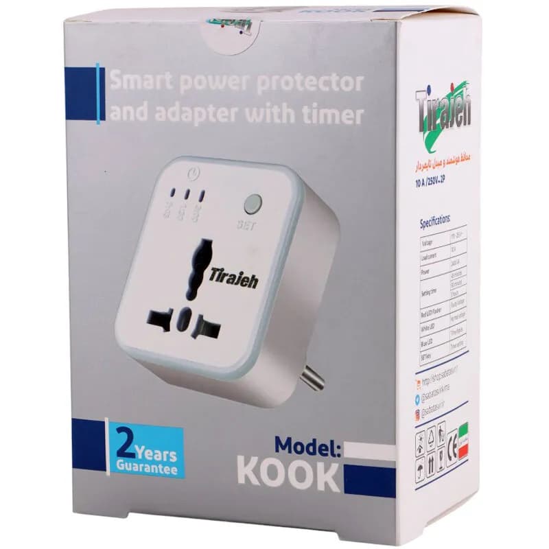 تبدیل برق 3 به 2 تایمردار تیراژه KOOK — تصویر ۲
