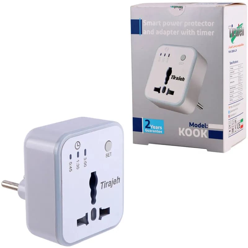 تبدیل برق 3 به 2 تایمردار تیراژه KOOK — تصویر ۴