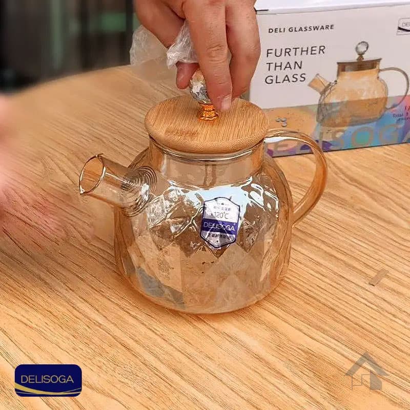 قوری پیرکس شامپاینی برند دیلی چین — تصویر ۳