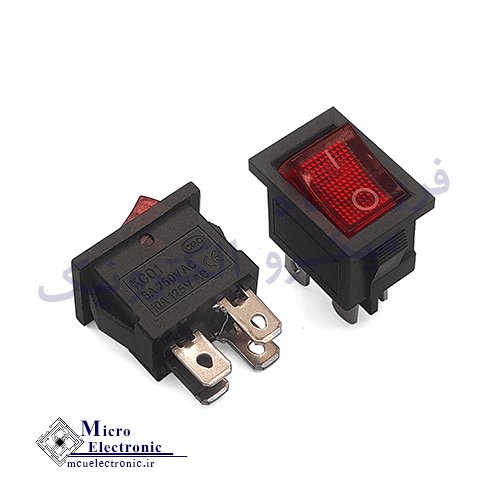 کلید راکر چراغدار KCD1-101N 4PIN — تصویر ۳