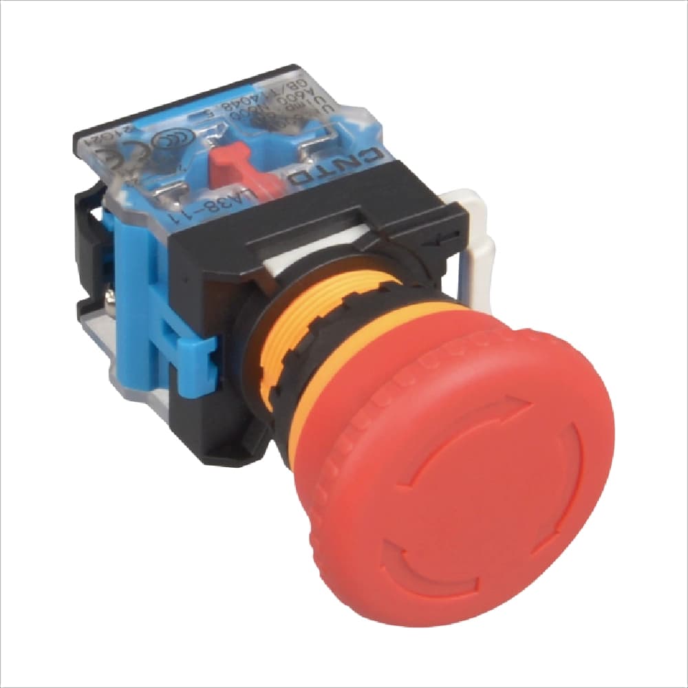 شستی قارچی قفل شو CNTD مدل LA38-11ZS40-C3/RD