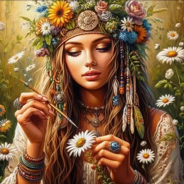 کیت نقاشی الماسی بزرگسال زن نقاش