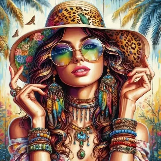 کیت نقاشی الماسی بزرگسال زن جذاب