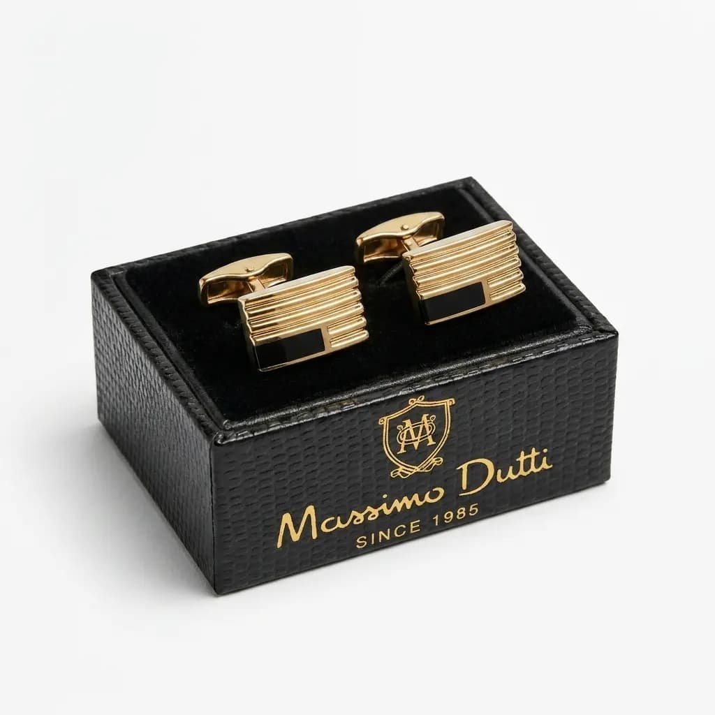دکمه سردست لاکچری طرح مستطیل تراش دار برند Massimo Dutti