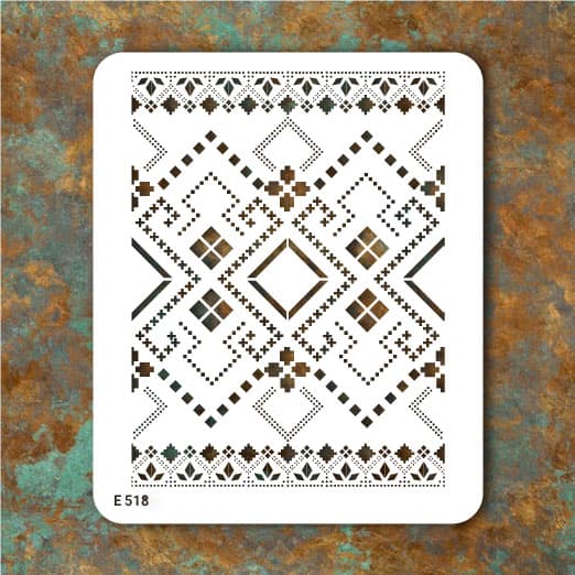 شابلون طرح گلیم کد E 518