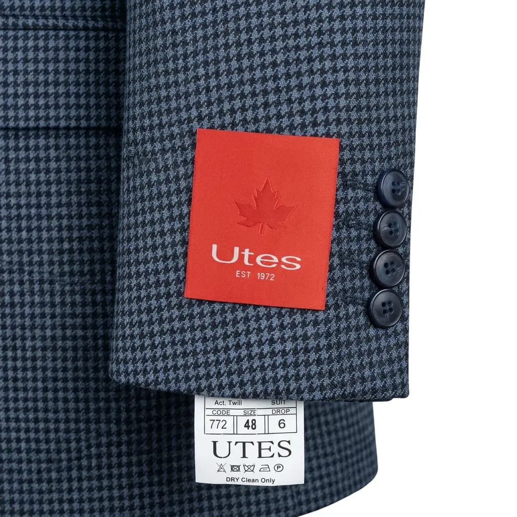 کت تک دو دکمه یقه ناچ طرح پیردوپل 2 رنگی مردانه برند Utes — تصویر ۵