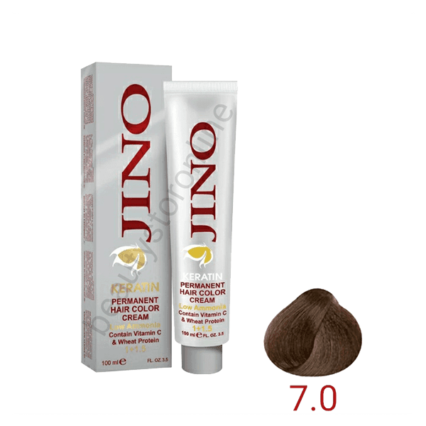 رنگ مو ژینو بلوند متوسط شماره 7/0 سری Natural حجم 100 میل — تصویر ۲