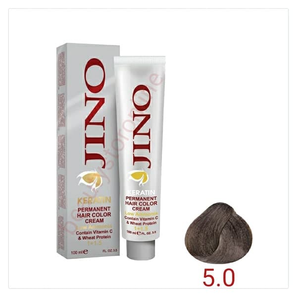 رنگ مو ژینو قهوه ای روشن شماره 5/0 سری Natural حجم 100 میل