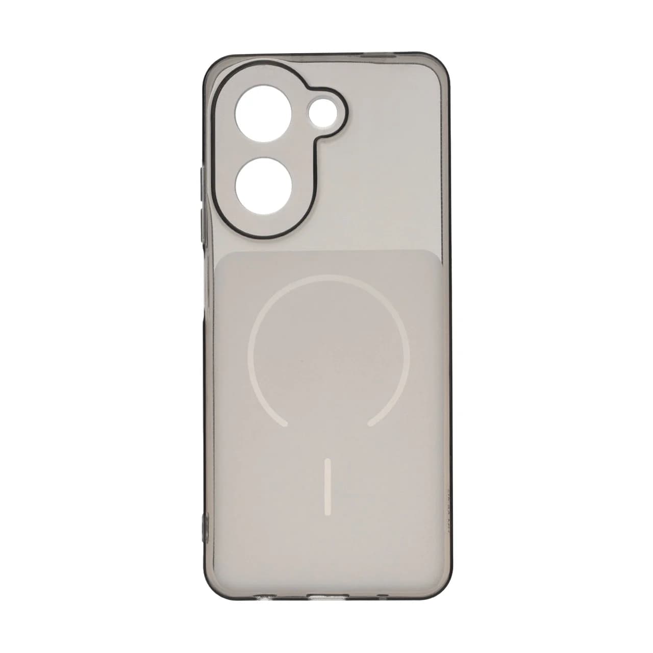 قاب ژله ای شفاف مستطیلی طرح مگ سیف محافظ لنزدار Xiaomi Redmi A5 / Poco C71