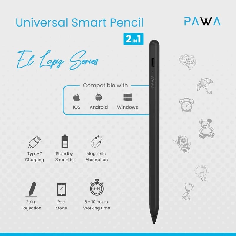 قلم لمسی پاوا مدل UNIVERSAL El Lapiz مدل PW-ELSP21 — تصویر ۴