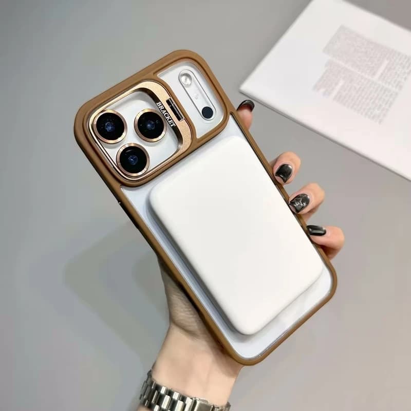 کاور مگسیف هولدری با محافظ لنز مناسب گوشی آیفون 17 پرو مکس METAL STAND — تصویر ۴