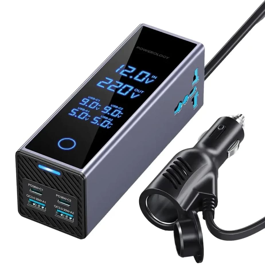 اینورتر فندکی 300 وات پاورولوژی POWEROLOGY PWC044
