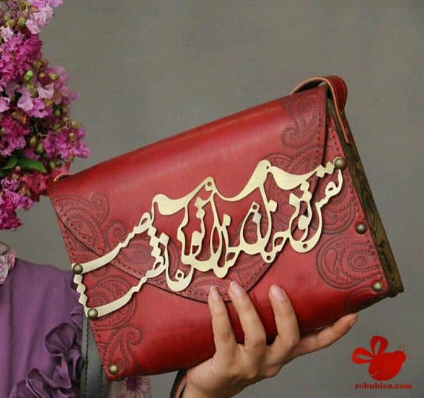 کیف چرمی نقش بزرگ — تصویر ۴