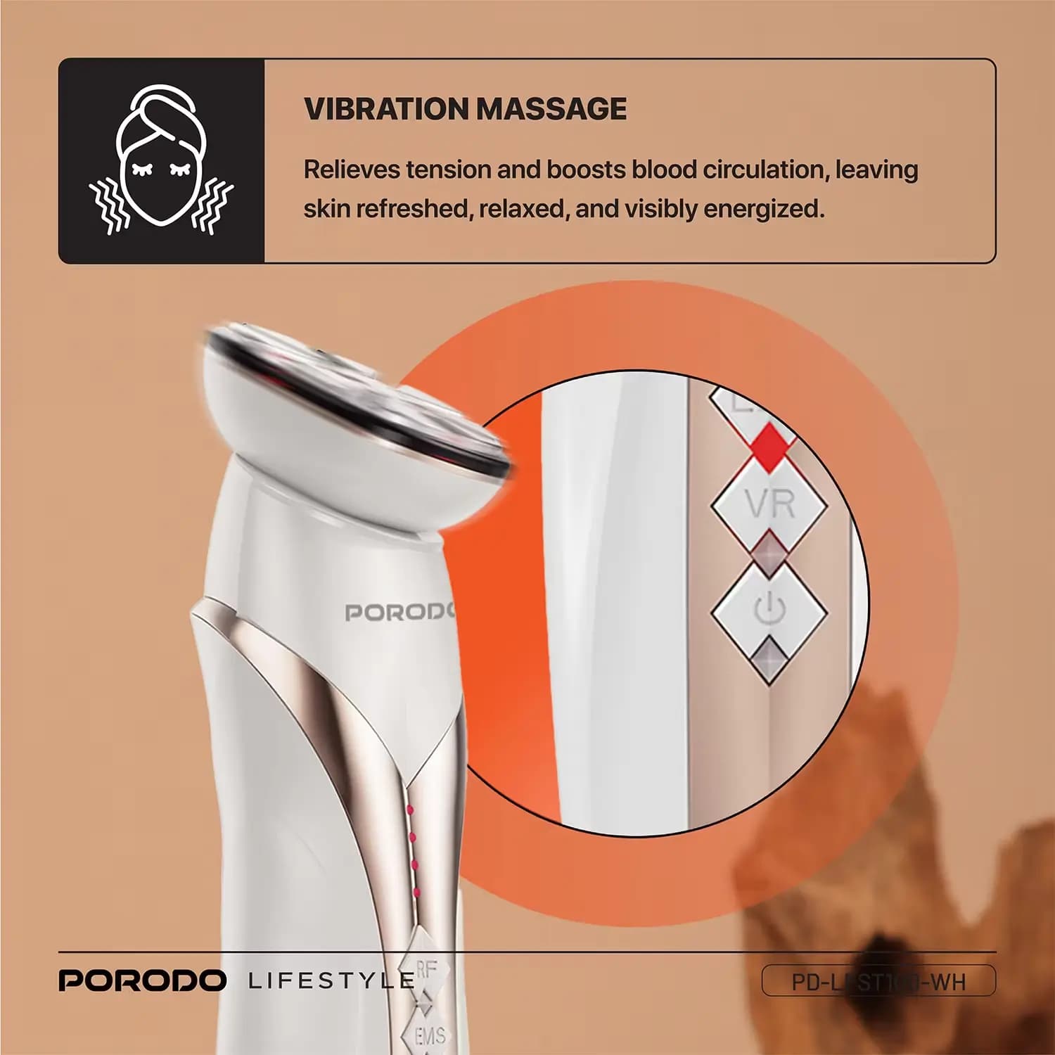 ماساژور نور تراپی 4کاره صورت پرودو PORODO LFS100 — تصویر ۷