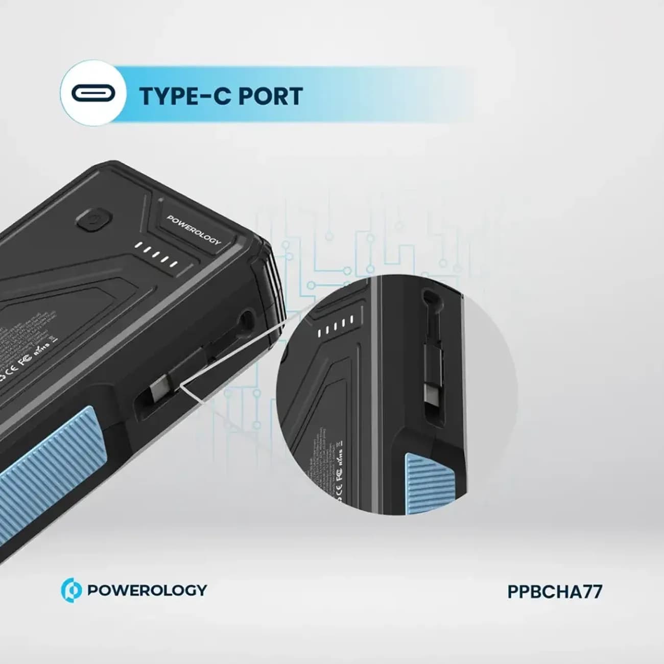 پاوربانک خورشیدی پاورولوژی POWEROLOGY PP077 با ظرفیت 27000 میلی آمپر — تصویر ۵