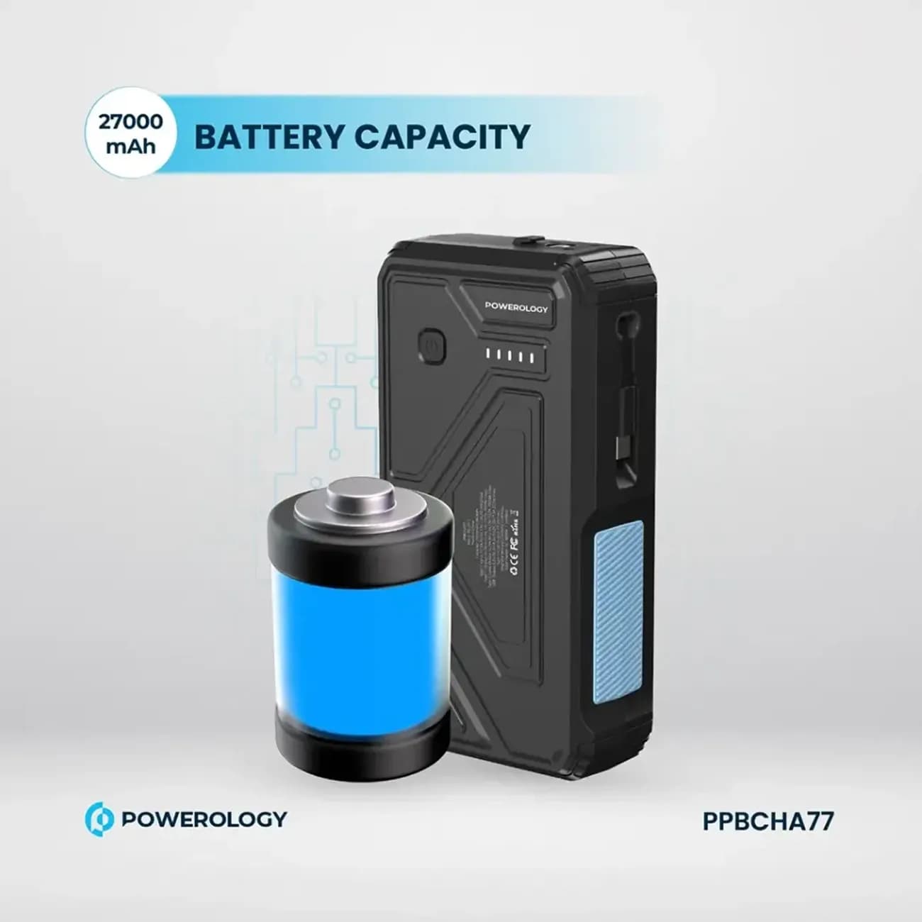 پاوربانک خورشیدی پاورولوژی POWEROLOGY PP077 با ظرفیت 27000 میلی آمپر — تصویر ۶
