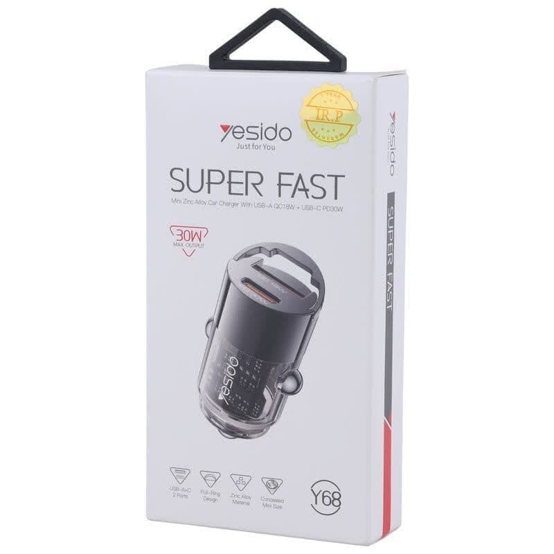 شارژر فندکی 30 وات یسیدو YESIDO Y68 — تصویر ۶