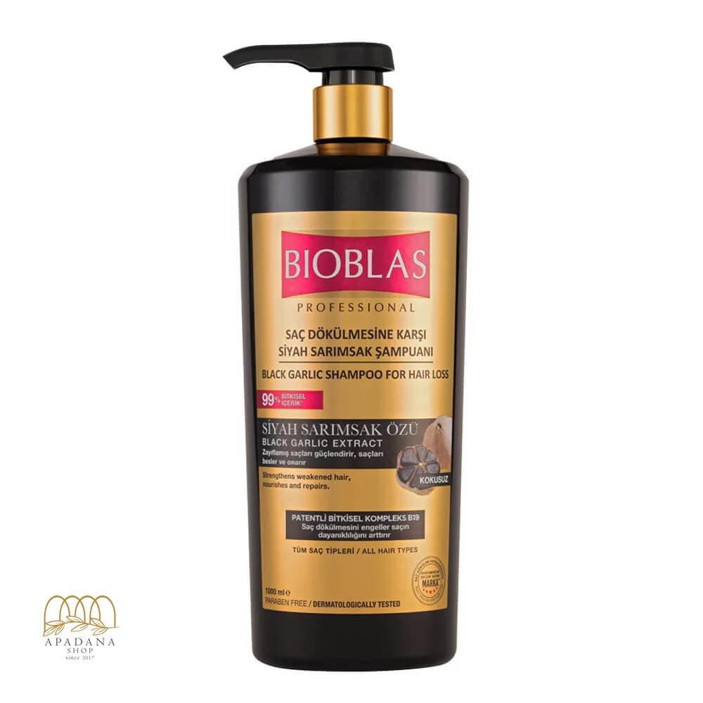 شامپو ضد ریزش مو بیوبلاس مدل Black Garlic Extract حجم 1000 میل