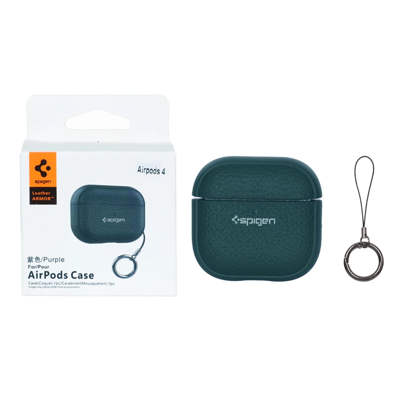 کیس ایرپاد Spigen Leather Armor مدل Apple Airpods 4 — تصویر ۴