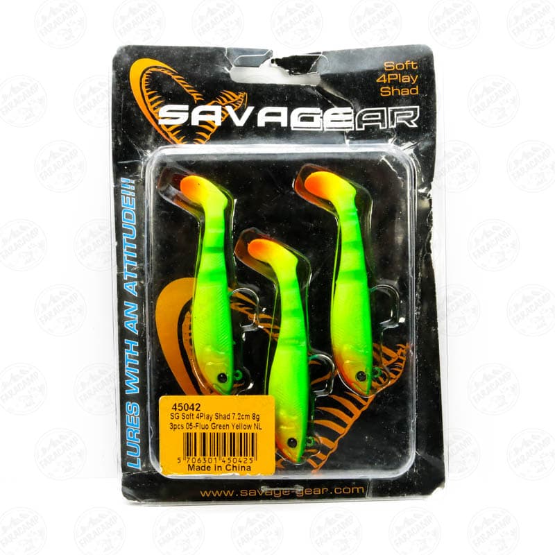 طعمه لور ماهی ژله ای سویج گر ۷.۲ سانتی بسته ۳ عددی، مدل SAVAG GEAR 4PLAY SHAD 45042
