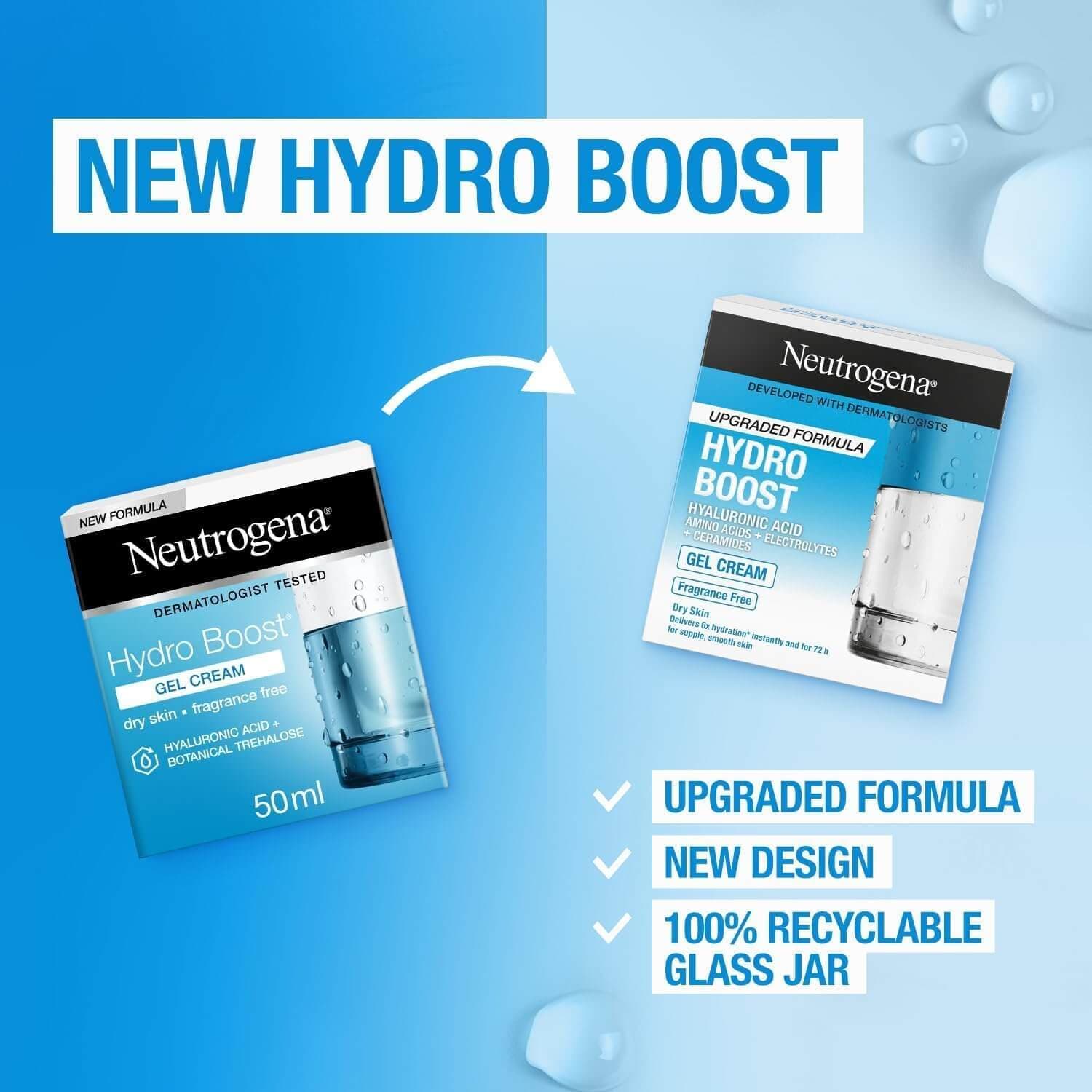 ژل کرم آبرسان نوتروژینا مدل Hydra Boost حجم 50 میل — تصویر ۵
