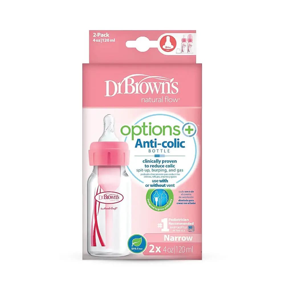 شیشه شیر طلقی 2 عددی 120 میل آپشن پلاس دکتر براون Dr Browns — تصویر ۲
