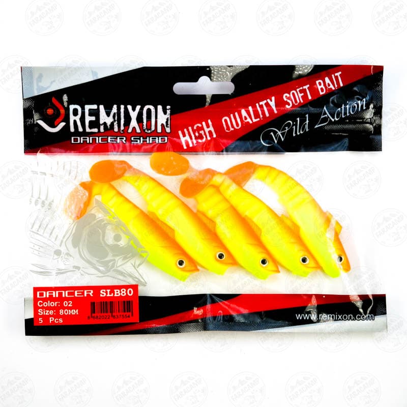 طعمه لور ماهی ژله ای رمیکسون ۸ سانتی بسته ۵ عددی کد02، REMIXON DANCER SLB80