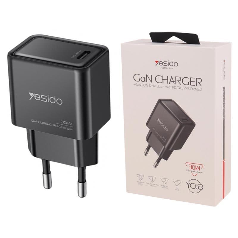 کله شارژر 30 وات Gan یسیدو YESIDO YC63 — تصویر ۲