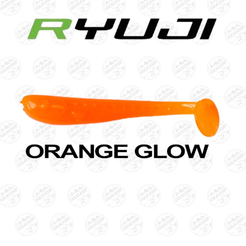 طعمه لور ماهی ژله ای شب تاب نارنجی ریوجی ۳.۵ سانتی بسته ۲۰ عددی RYUJI BABY ROCK FISH ORANGE GLOW — تصویر ۲