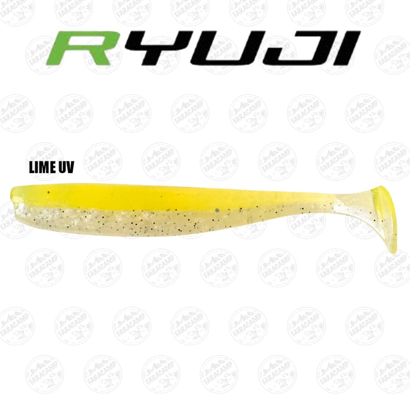 طعمه لور ماهی ژله ای UV ریوجی ۷.۶ سانتی بسته ۱۰ عددی RYUJI SLIM SHAKER LIME UV — تصویر ۲