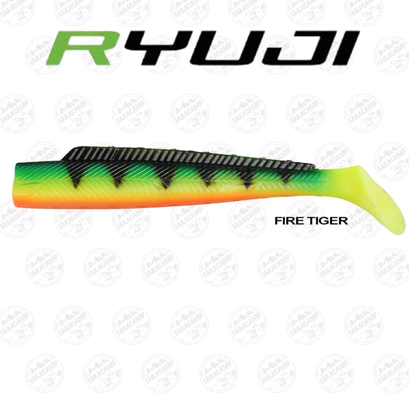 طعمه لور ماهی ژله ای ریوجی فایر تایگر ۱۱.۵ سانتی بسته ۵ عددی RYUJI SANDWORM FIRE TIGER — تصویر ۲