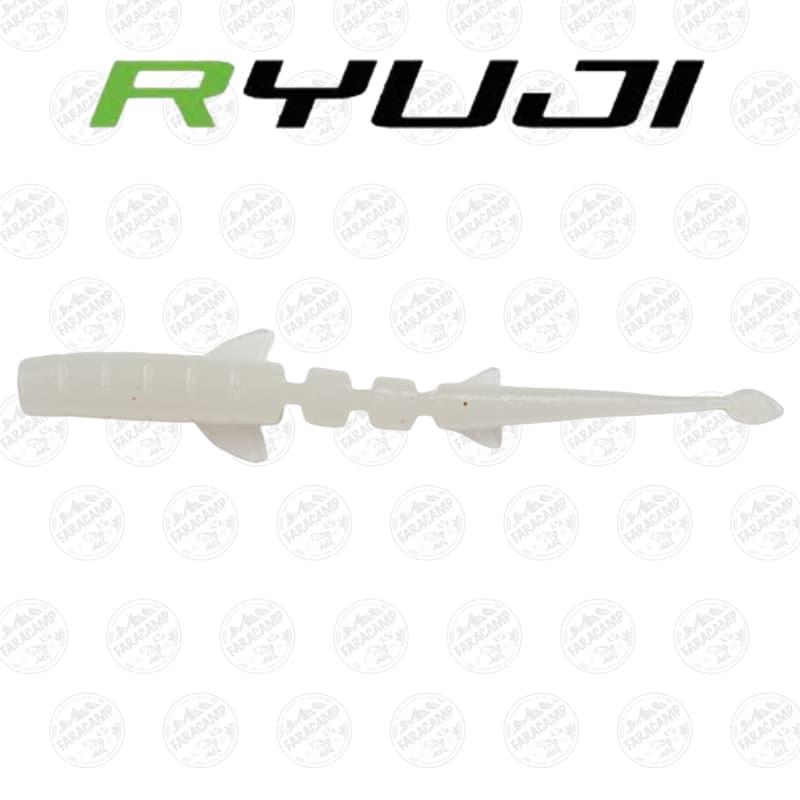 طعمه کرم مصنوعی شب تاب طعم دار ریوجی ۸ سانتی رنگ سفید بسته ۷ عددی , RYUJI UNAGI SLUG GLOWY — تصویر ۲