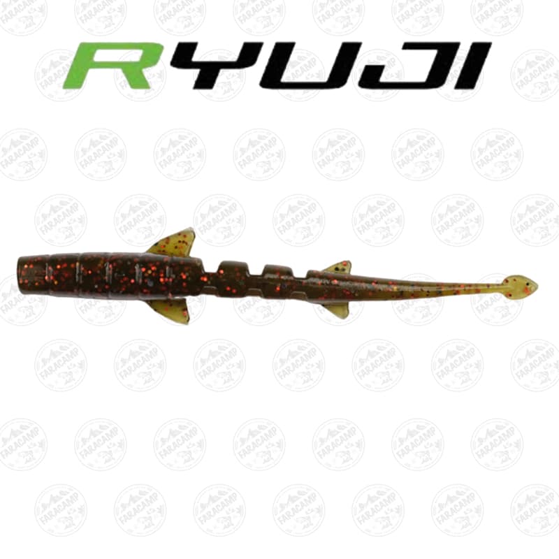 طعمه کرم مصنوعی طعم دار ریوجی ۸ سانتی رنگ قهوه ای بسته ۷ عددی , RYUJI UNAGI SLUG BROWN — تصویر ۲