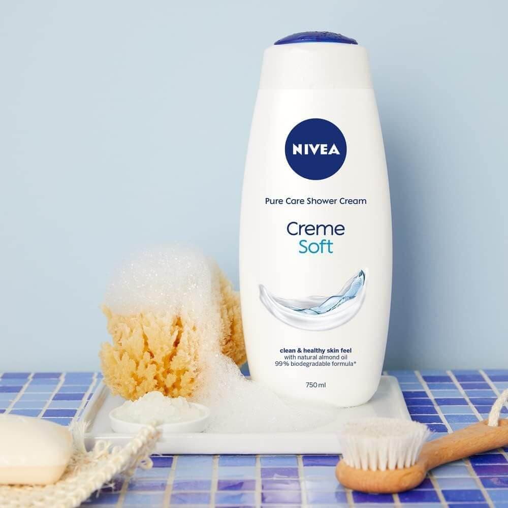 شامپو بدن نیوآ NIVEA مدل Creme Soft & Almond oil حجم 500 میل — تصویر ۸
