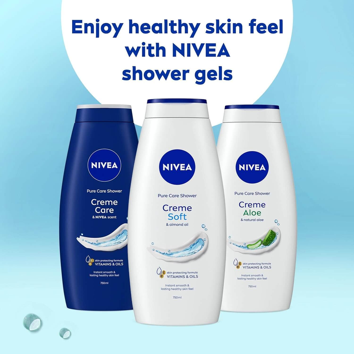 شامپو بدن نیوآ NIVEA مدل Creme Soft & Almond oil حجم 500 میل — تصویر ۴