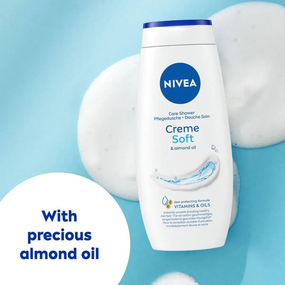 شامپو بدن نیوآ NIVEA مدل Creme Soft & Almond oil حجم 500 میل — تصویر ۵
