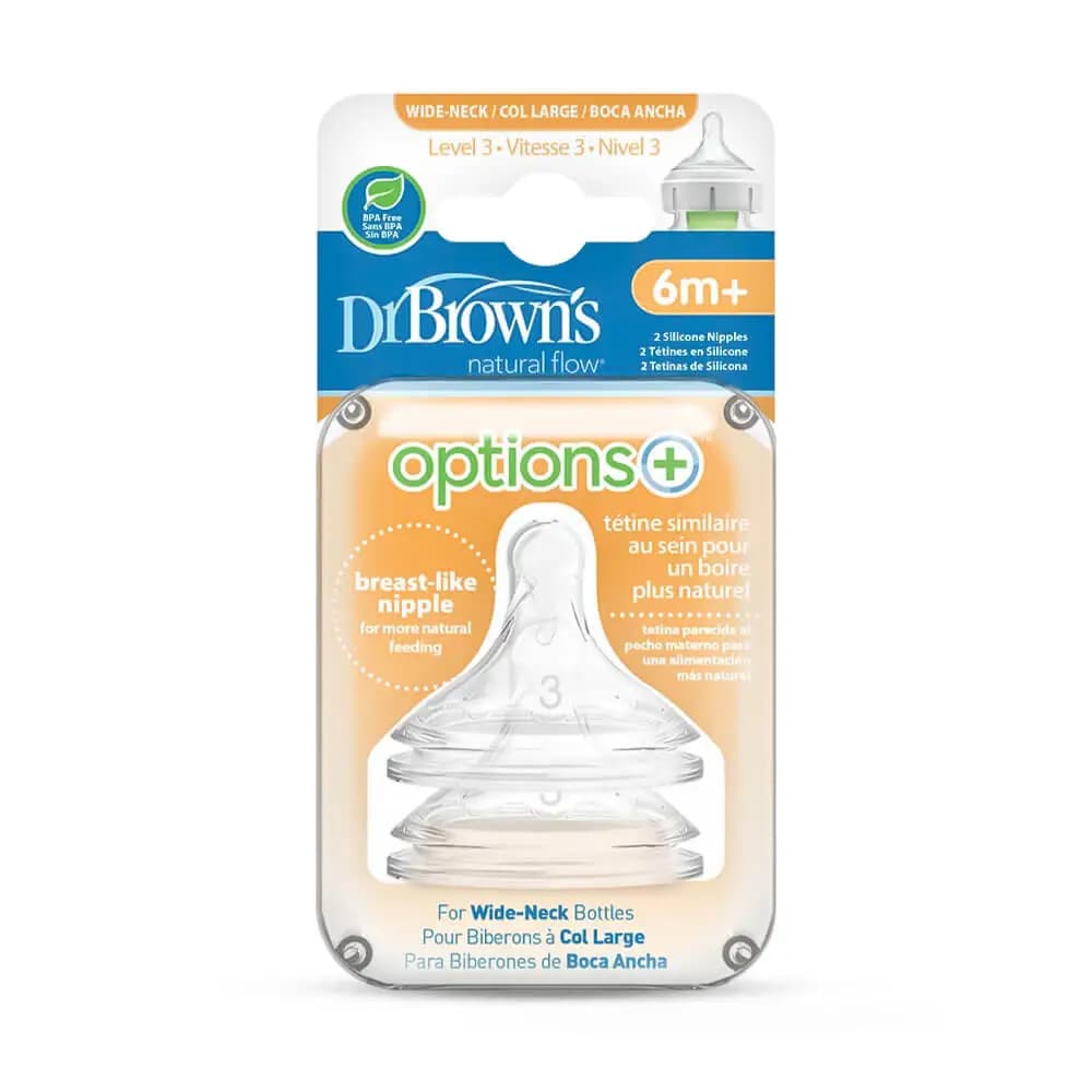 سرشیشه پهن +6 ماه آپشن پلاس دکتر براون Dr Browns