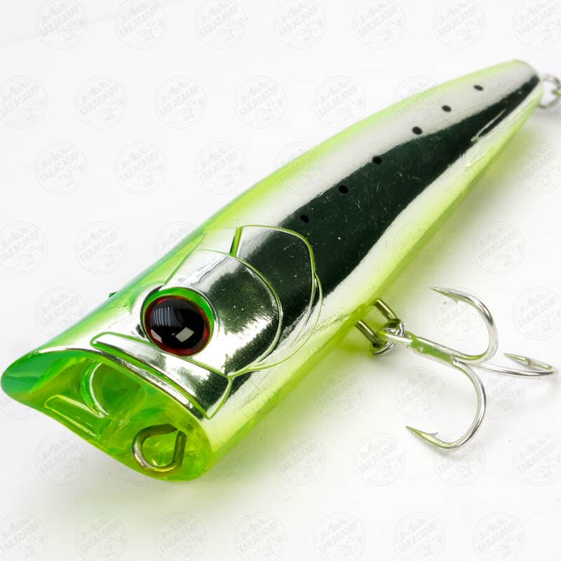 لور پاپر فلوت UV ریوجی ۱۰سانت، ۲۴ گرم قلاب ST46 – NO:4 مدل RYUJI POP WALKER 100 GREEN CHART UV — تصویر ۴