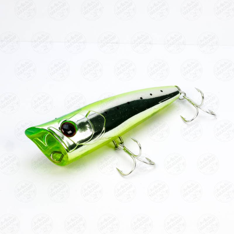 لور پاپر فلوت UV ریوجی ۱۰سانت، ۲۴ گرم قلاب ST46 – NO:4 مدل RYUJI POP WALKER 100 GREEN CHART UV — تصویر ۲