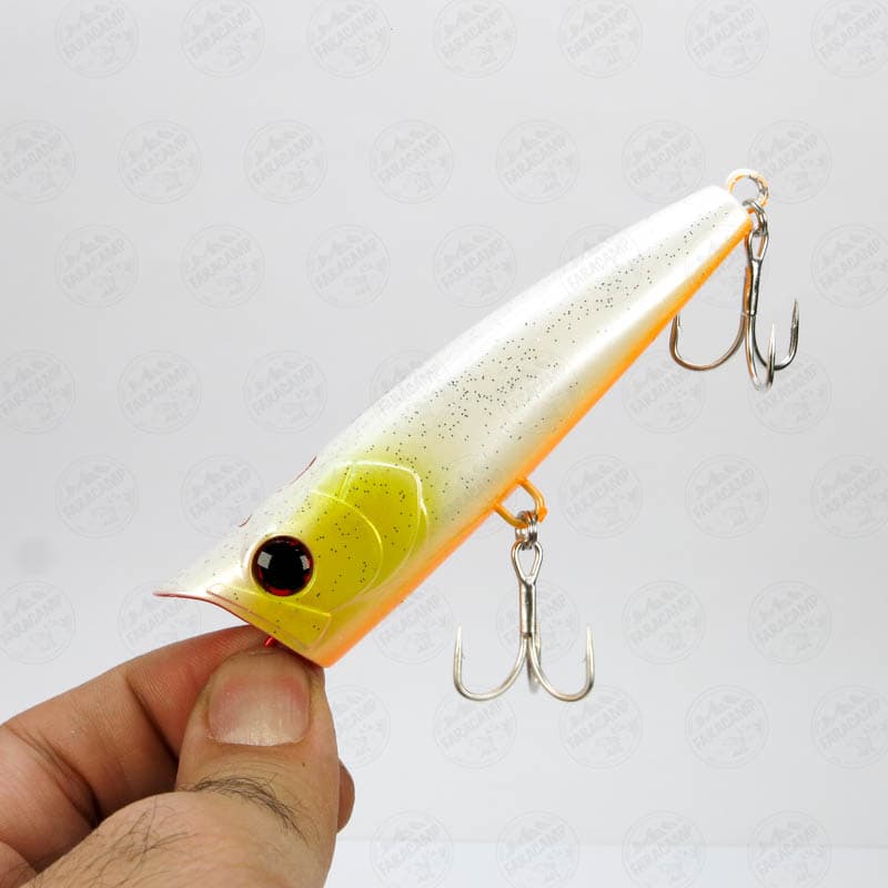 لور پاپر فلوت ریوجی ۱۰سانت، ۲۴ گرم قلاب ST46 – NO:4 مدل RYUJI POP WALKER 100 PEARL YELLOW HEAD — تصویر ۵