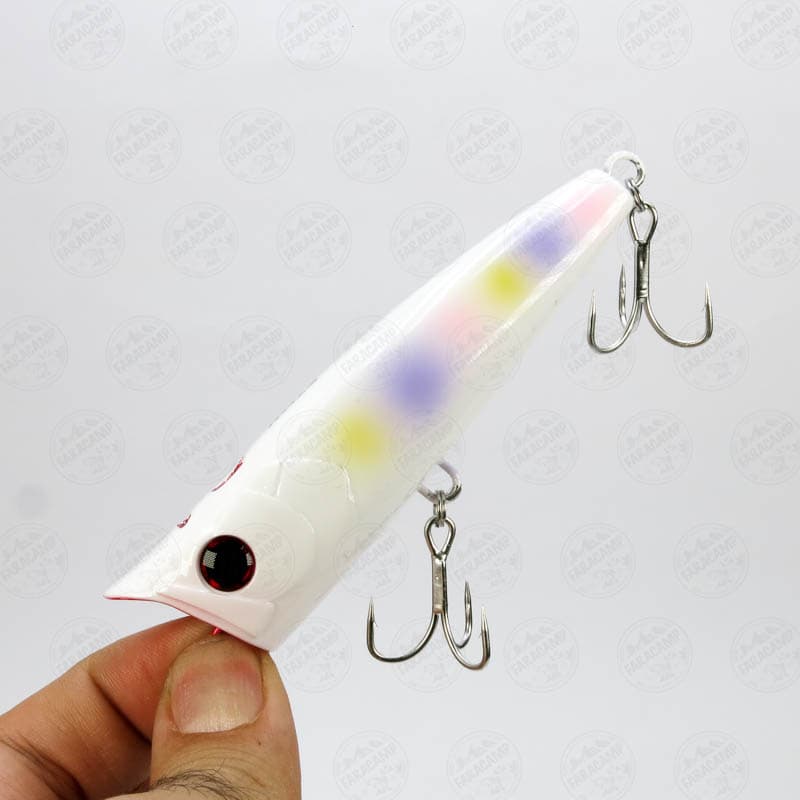 لور پاپر فلوت ریوجی ۱۰سانت، ۲۴ گرم قلاب ST46 – NO:4 مدل RYUJI POP WALKER 100 PEARL RAINBOW — تصویر ۳