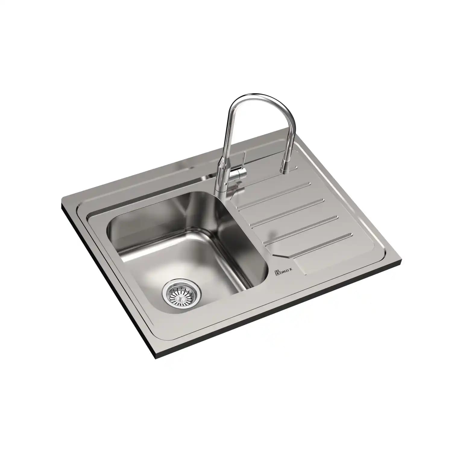 سینک ظرفشویی روکار بیمکث BS 933 ابعاد 60 * 80 — تصویر ۲