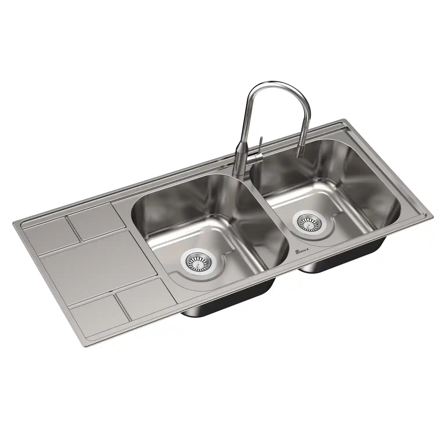 سینک ظرفشویی توکار بیمکث BS 924 ابعاد 50 * 120 — تصویر ۲