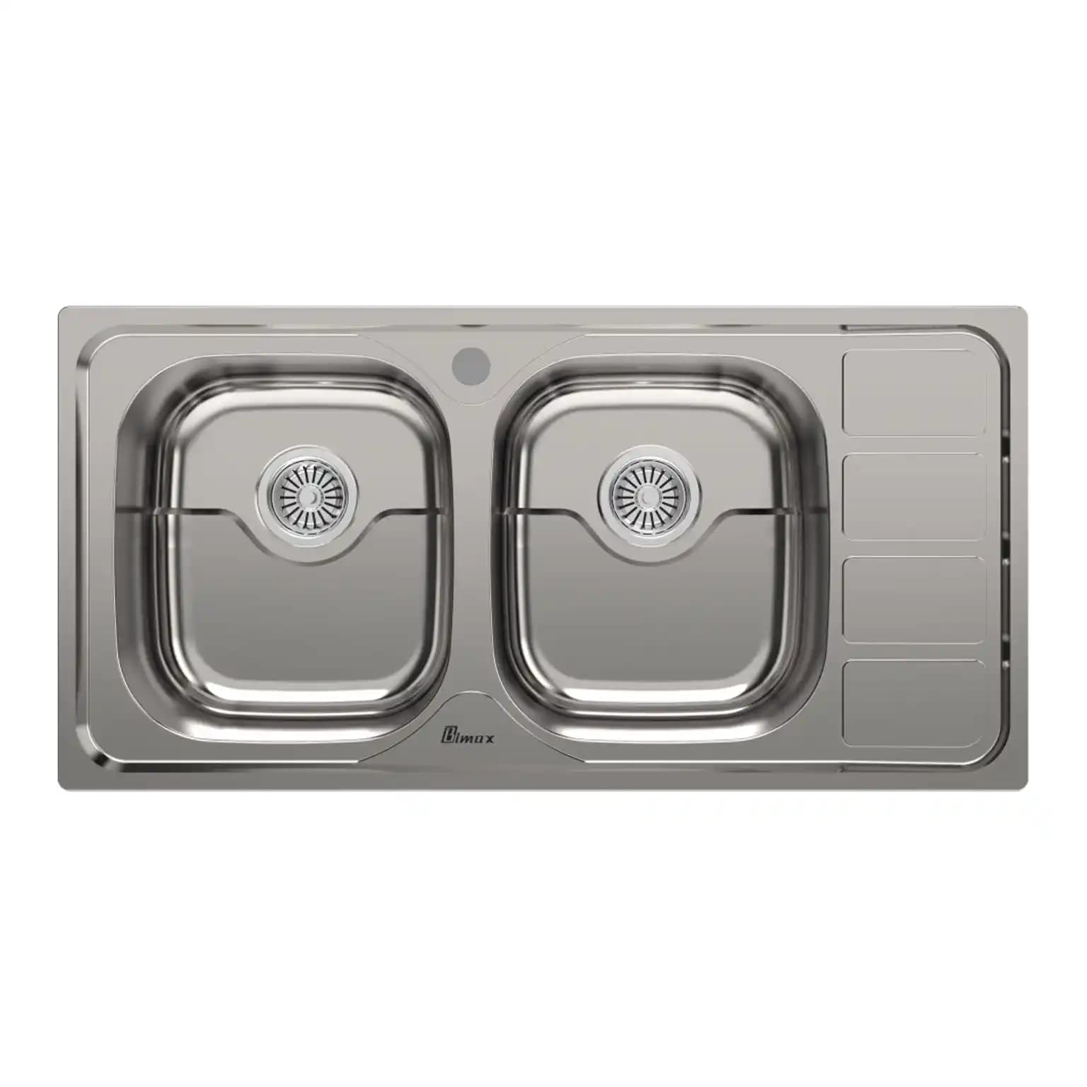 سینک ظرفشویی توکار بیمکث BS 938 ابعاد 50 * 100