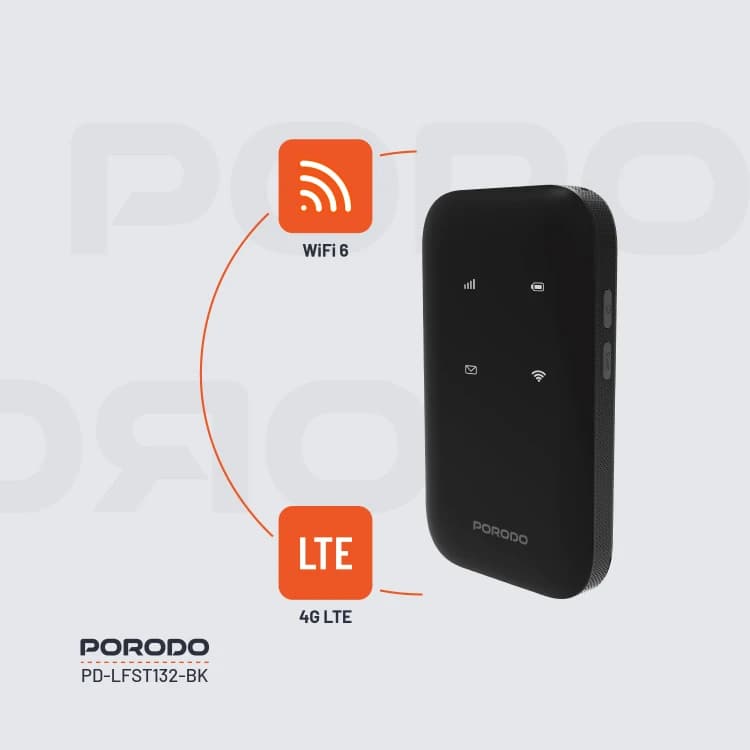 مودم همراه جیبی پرودو PORODO POCKET ROUTER LFS132 — تصویر ۸