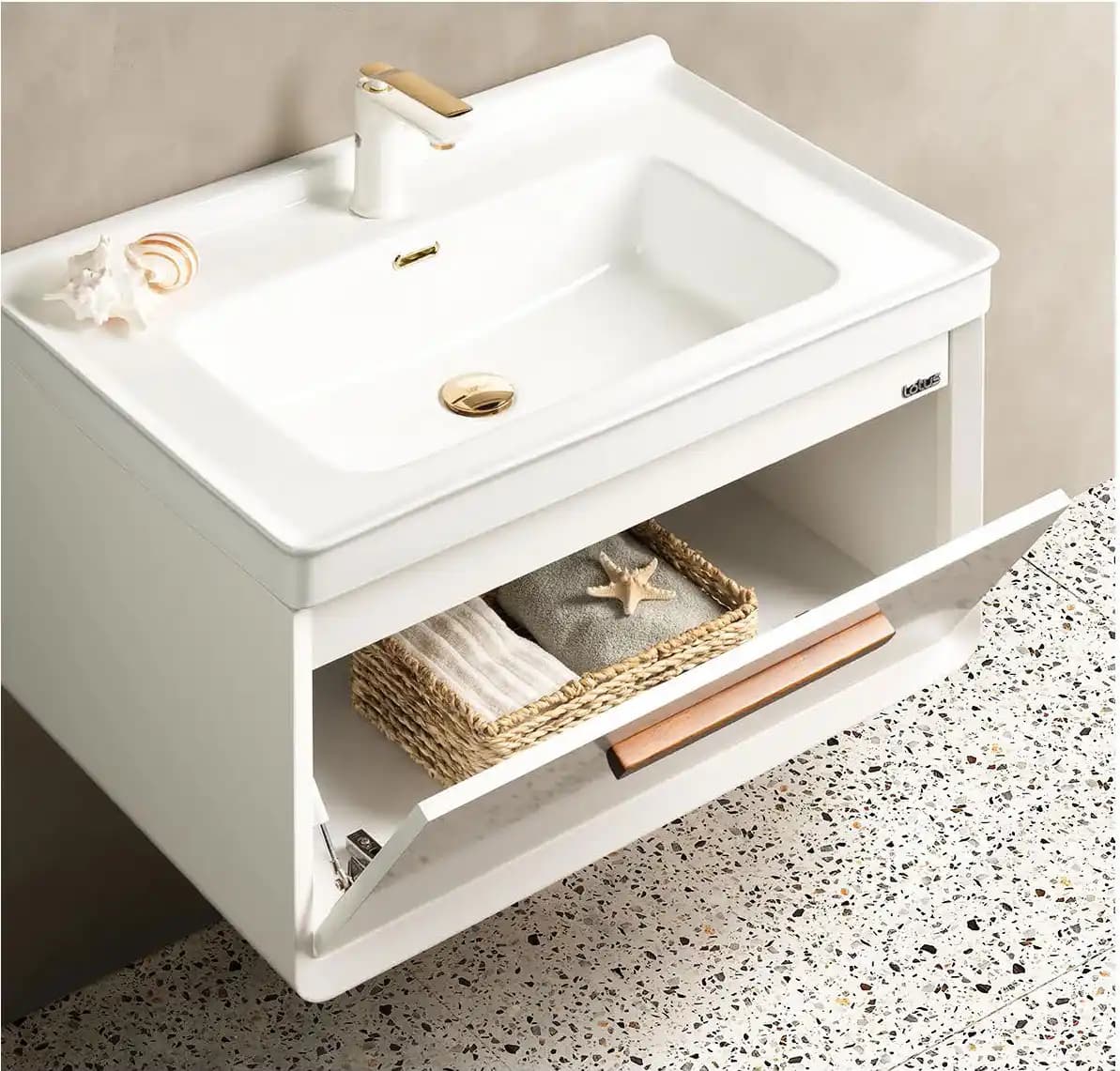 کابینت و روشویی طرح مدرن میلا MILA 800 ابعاد 52 * 77 سانتیمتر — تصویر ۲