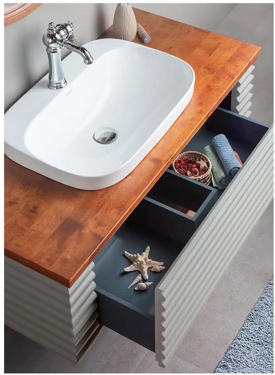 کابینت و روشویی طرح آرت دکو مونته کارلو Monte-carlo 1100 ابعاد 51 * 110 سانتیمتر — تصویر ۲
